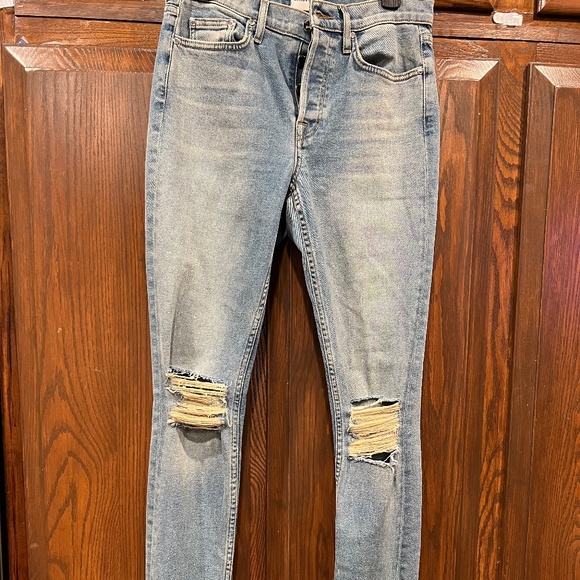 Cotton Citizen Hi-Split Blue Jeans,All Products : American Fashion Style Bags On Sale